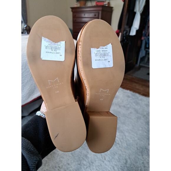 NWOB!! Marc Fisher Beckett Brown Leather Slip On Mules Size 5 - Picture 6 of 6